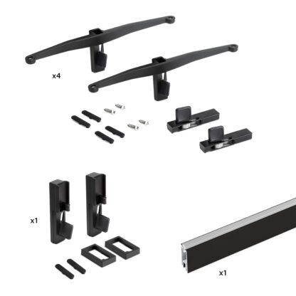 Kit Zero de suportes para prateleira de madeira e varão de roupeiro - FCL