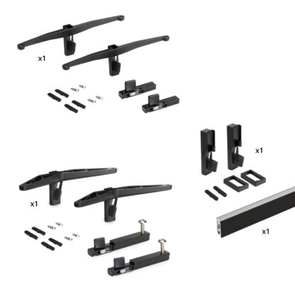 Kit Zero de suportes para prateleiras de madeira, módulo e varão de roupeiro -FCL