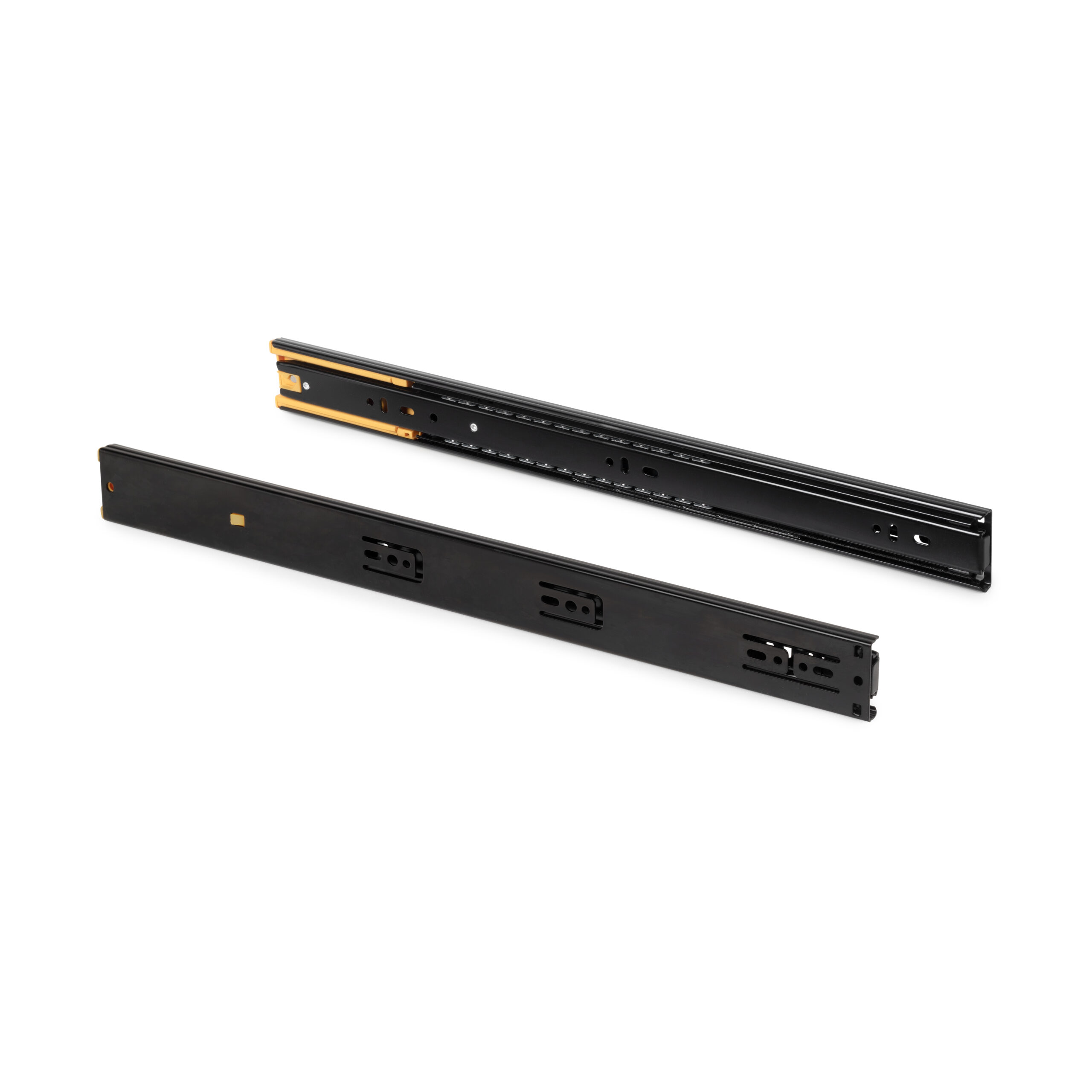 Jogo de corrediças para gavetas, de rolamentos, extração total, fecho suave, Preto, 5 ud. - Image 6
