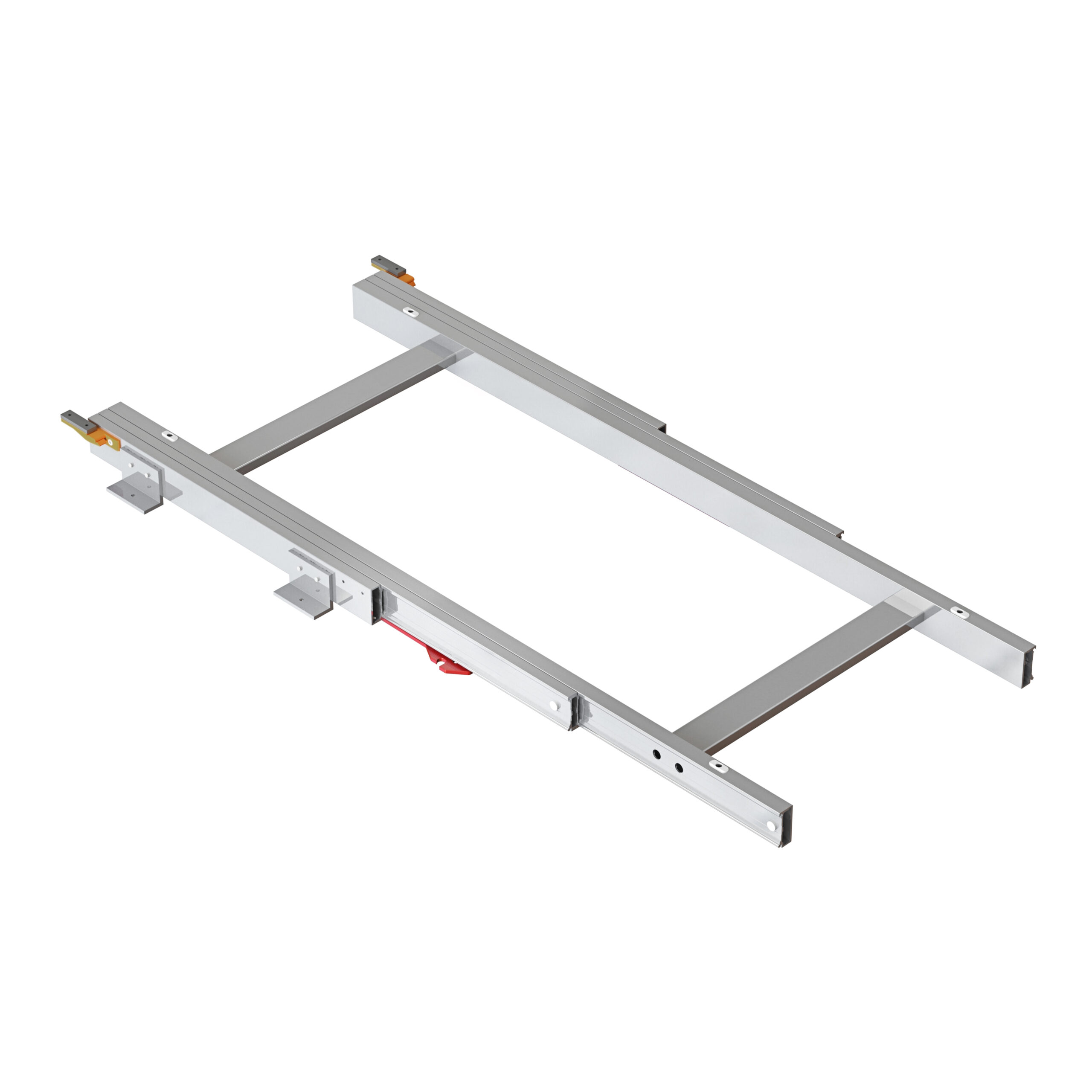 Corrediças para mesa deslizante Twice Top, Anodizado mate, Alumínio, 1 ud.