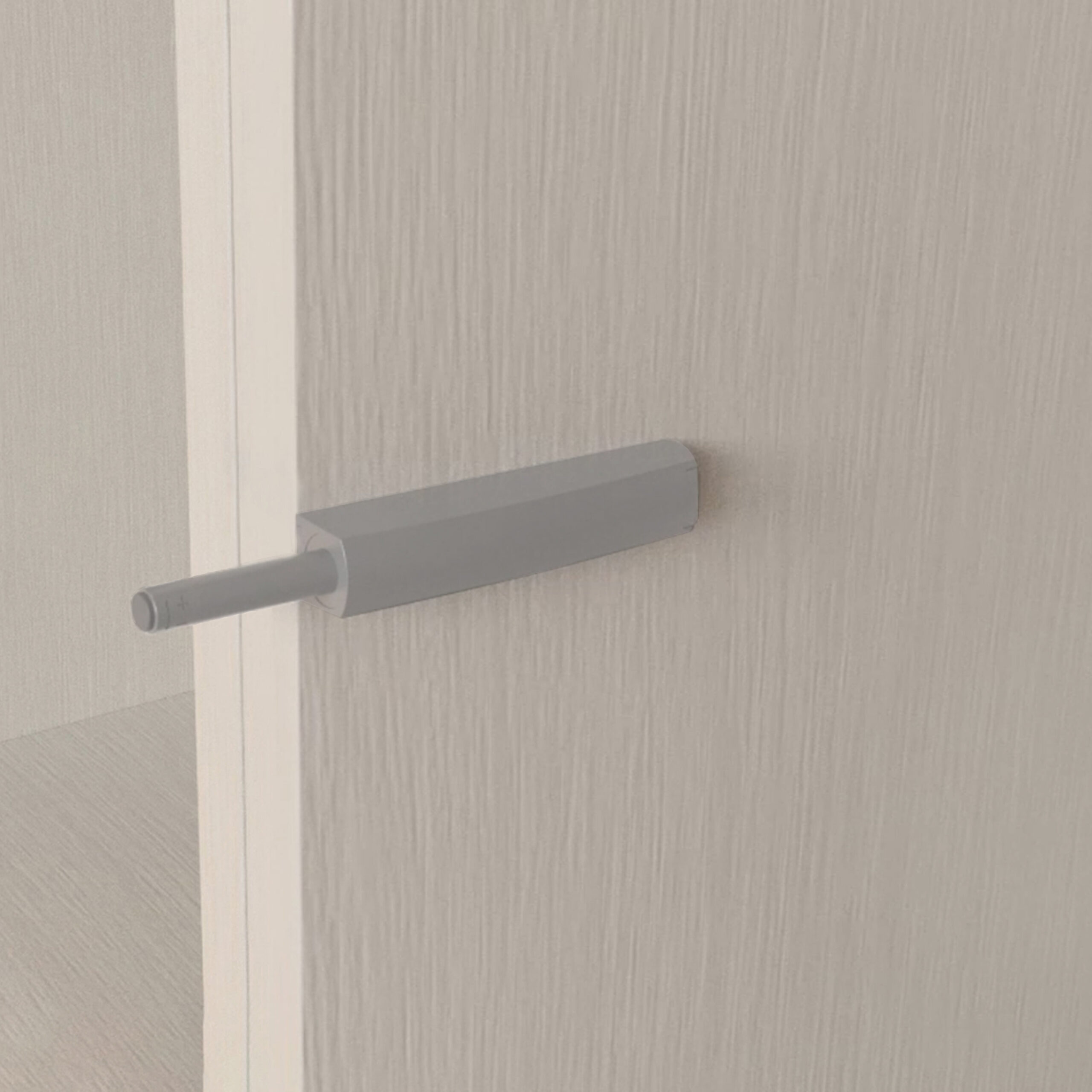 Fecho Tic tac Push Lite regulável, de aparafusar, 80 mm, Amortecedor, Plástico cinza, Plástico, 10 unidades - Image 2