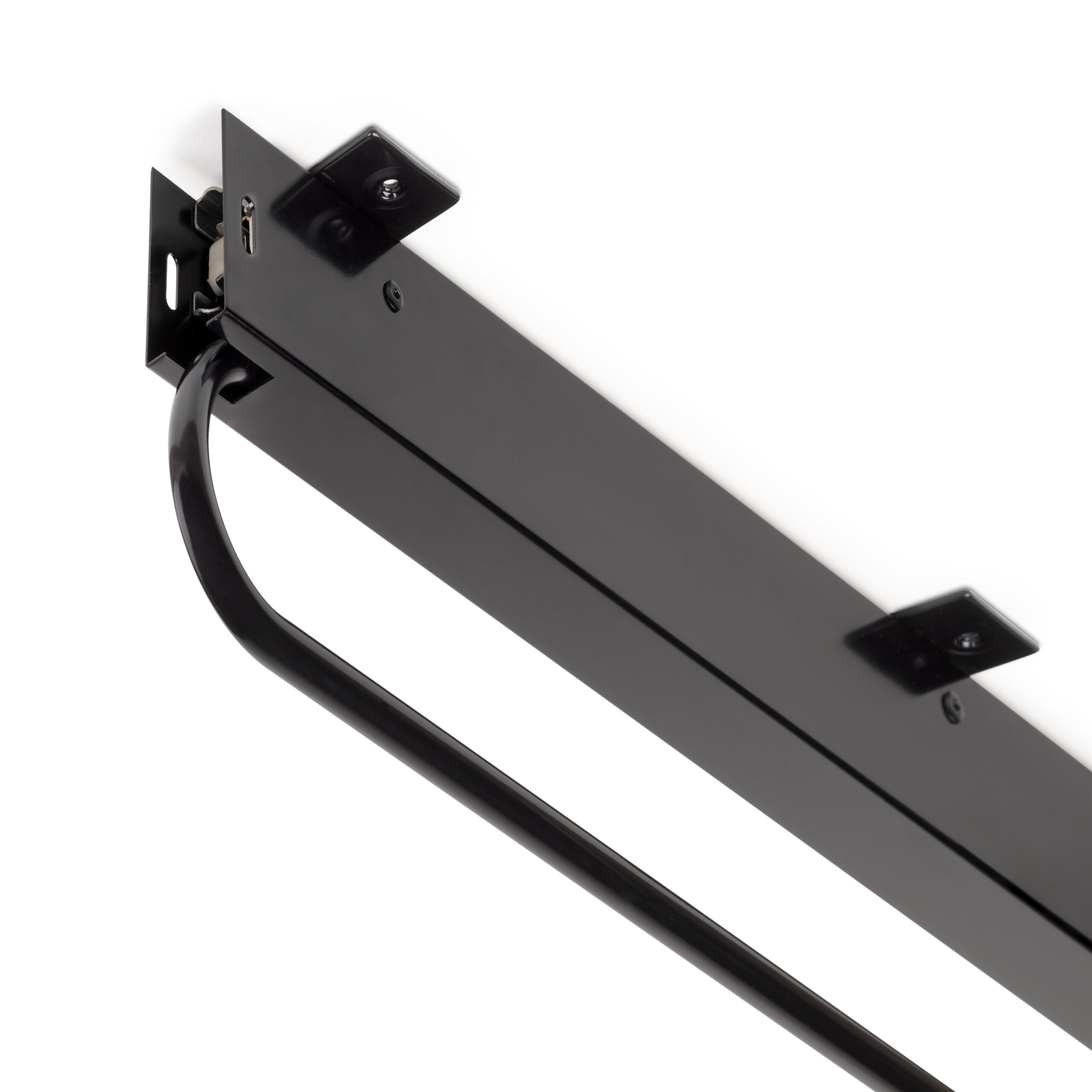 Varão trombone para roupeiro grande profundidade Self, 800, Pintado preto, Aço e Plástico, 1 ud. - Image 3