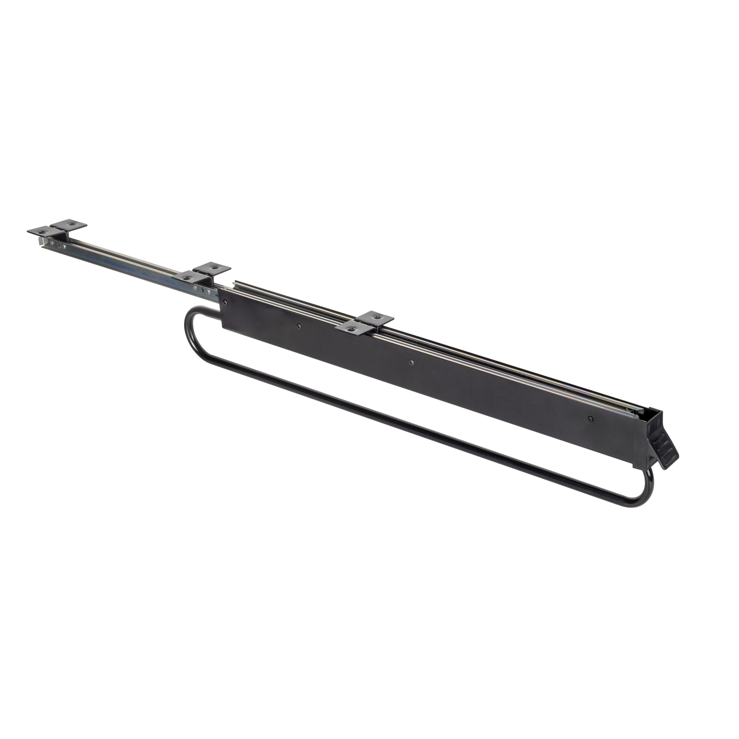Varão trombone para roupeiro grande profundidade Self, 800, Pintado preto, Aço e Plástico, 1 ud. - Image 2