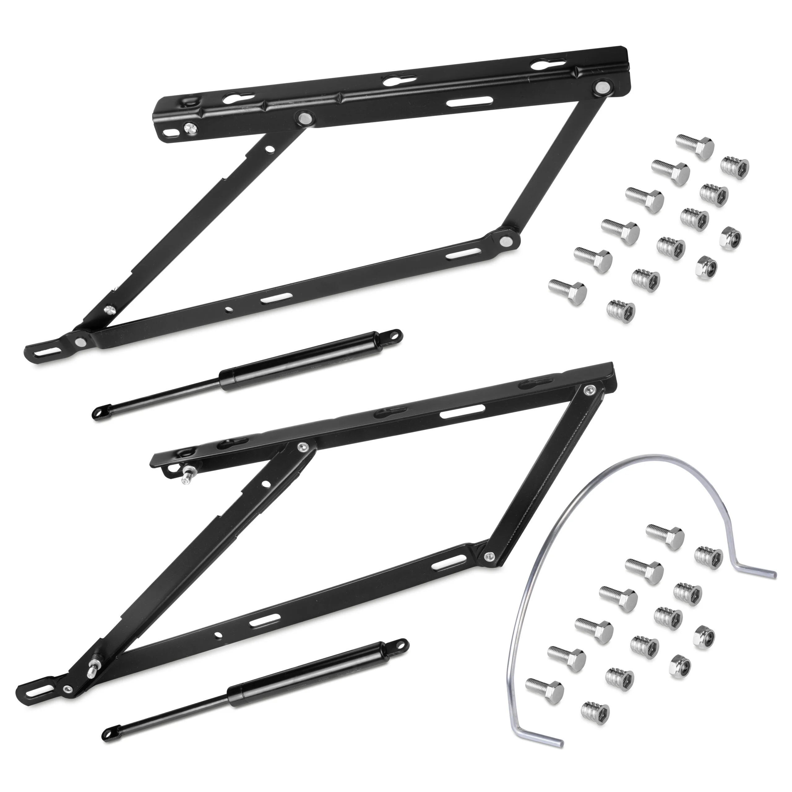 Conjunto de mecanismos de elevação para cama de canapé, Pintado preto, Aço, 1 ud. - Image 6