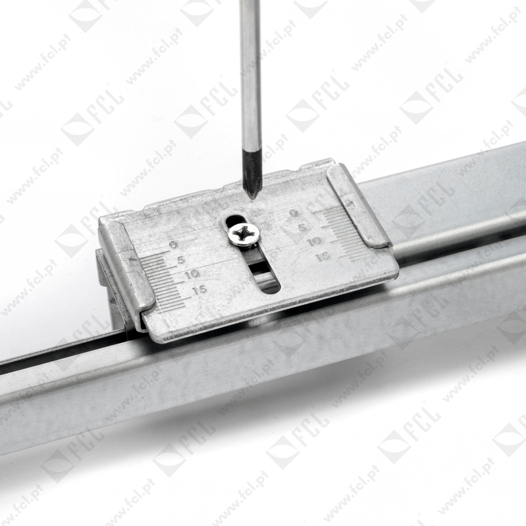Kit de organizador de gavetas e corrediças cinzento pedra M60 foto da corrediça - FCL