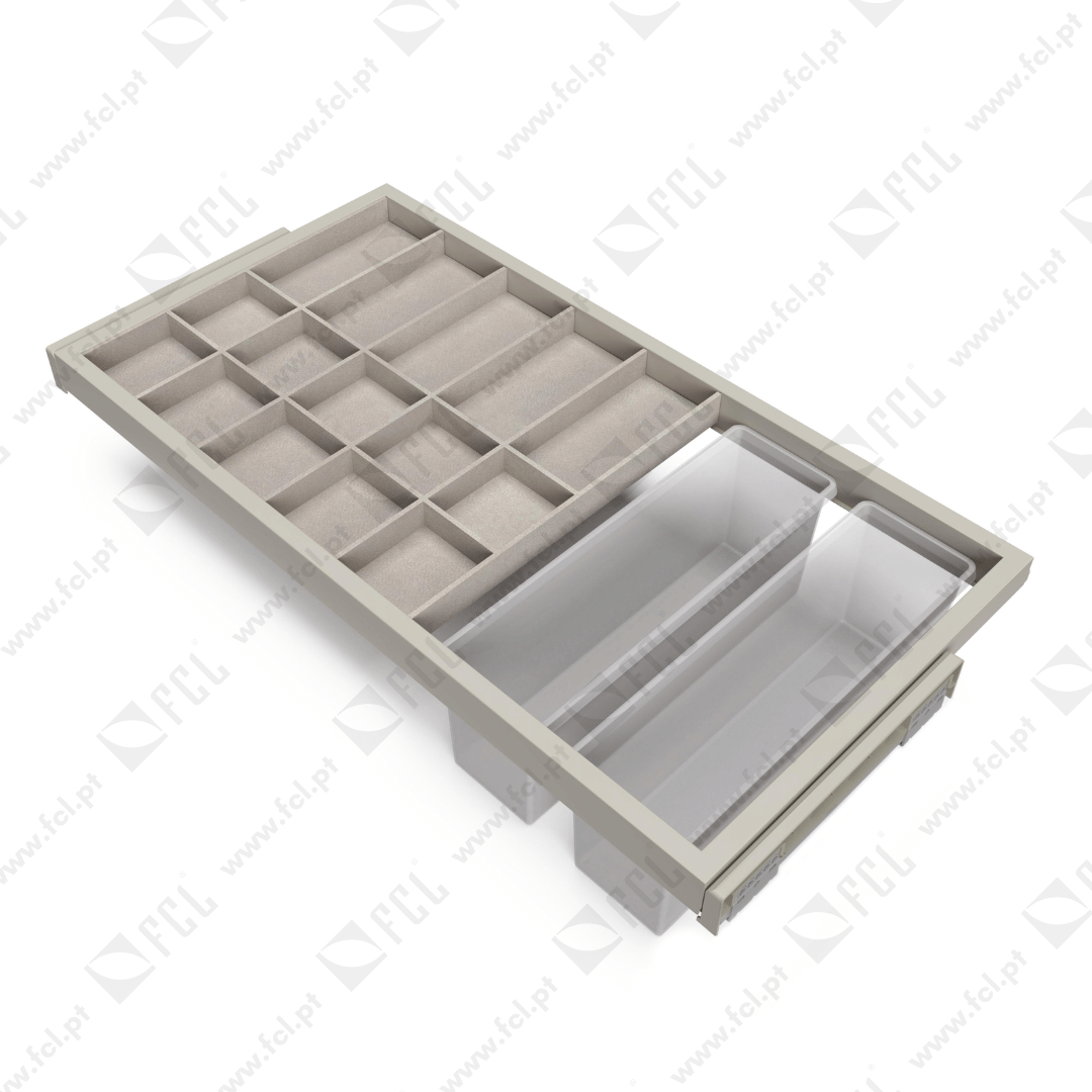 it de organizador de gavetas e corrediças cinzento pedra M90 - FCL