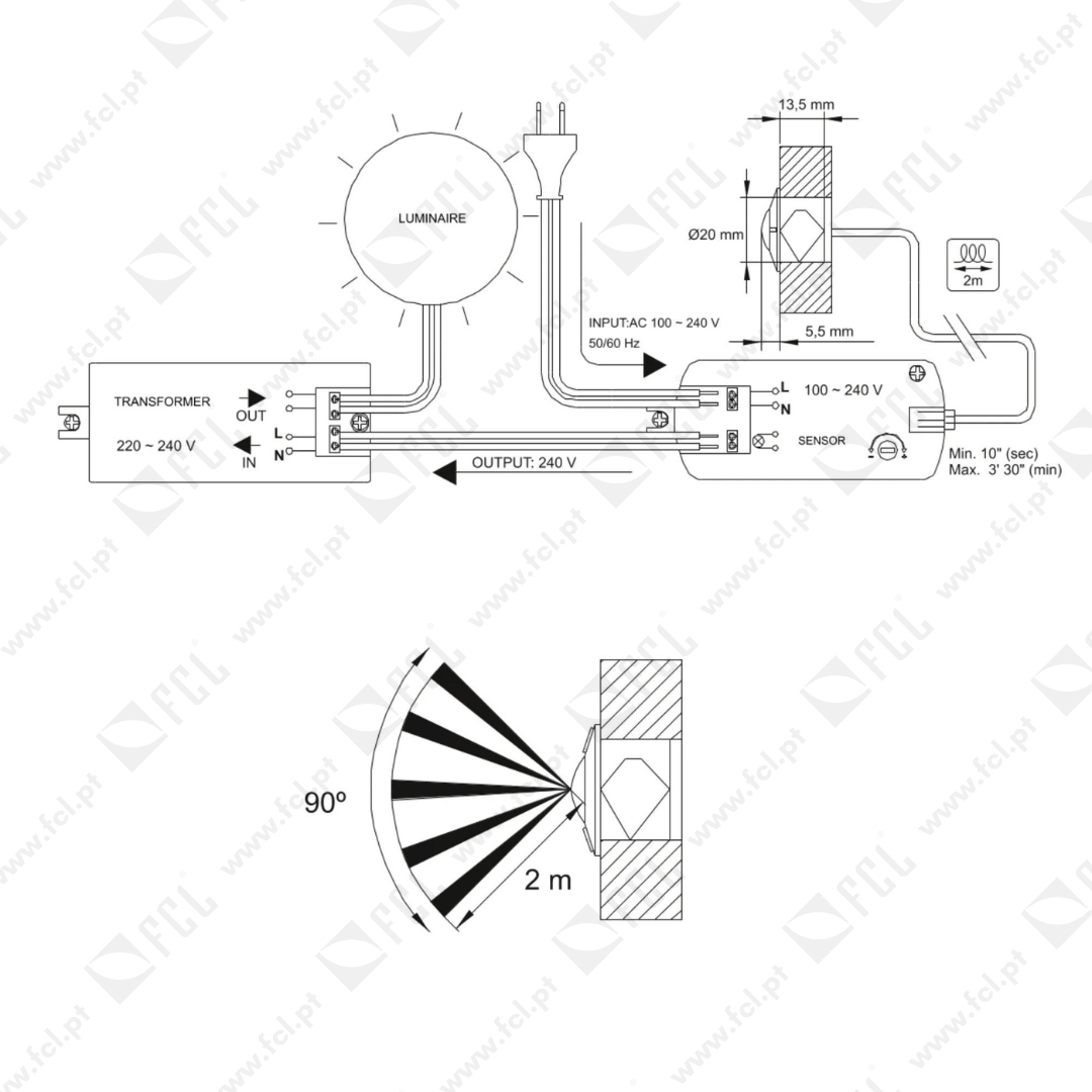 Sensor LED Red Eye 4 motion - FCL