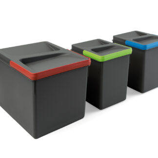 Baldes do lixo para gavetão de cozinha Recycle, cinza antracite, Plástico, 1 ud.