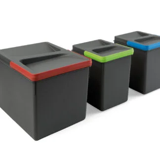 Baldes do lixo para gavetão de cozinha Recycle, cinza antracite, Plástico, 1 ud.