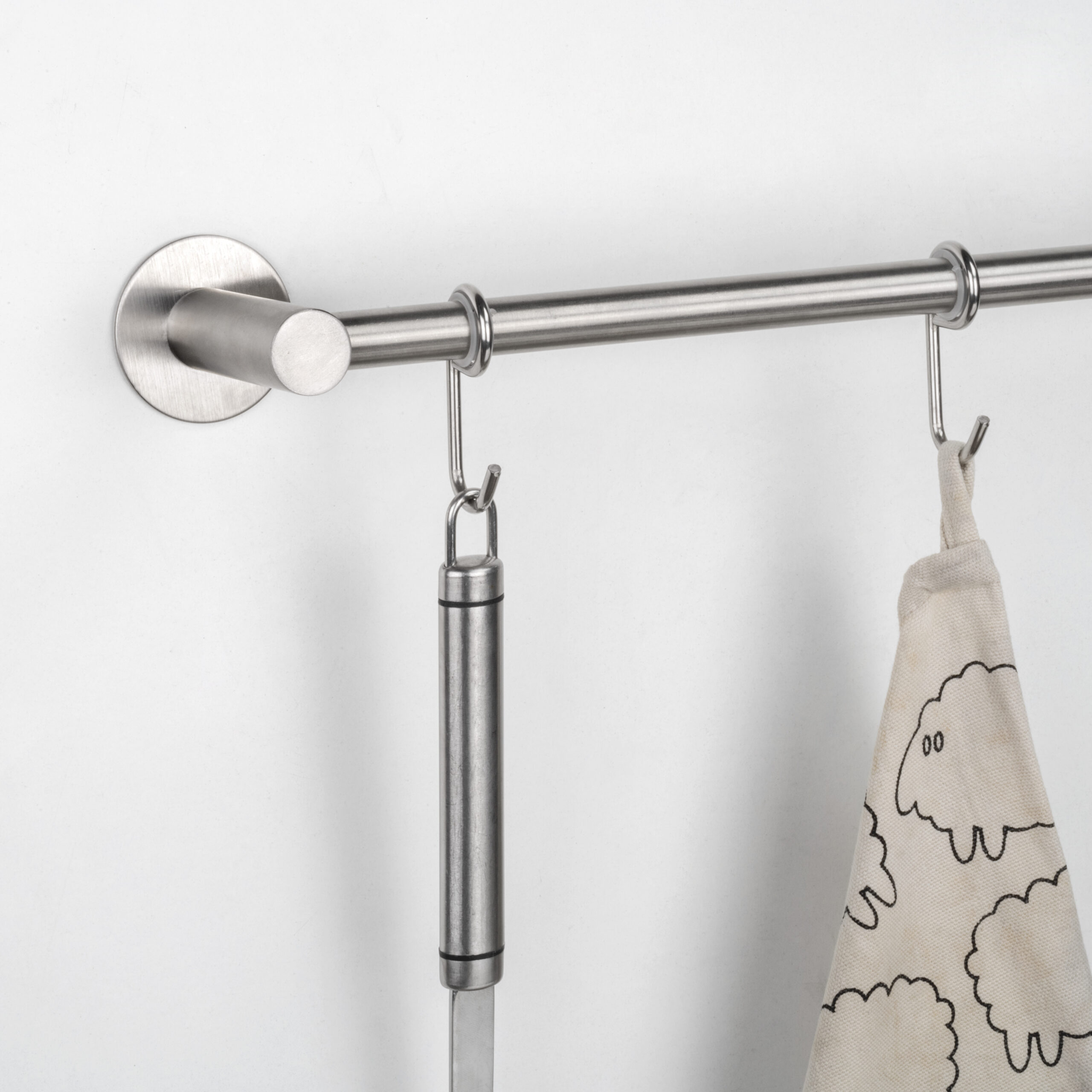 Suporte adesivo Supra de 5 ganchos, Aço inox, Aço inox, 1 ud. - Image 3