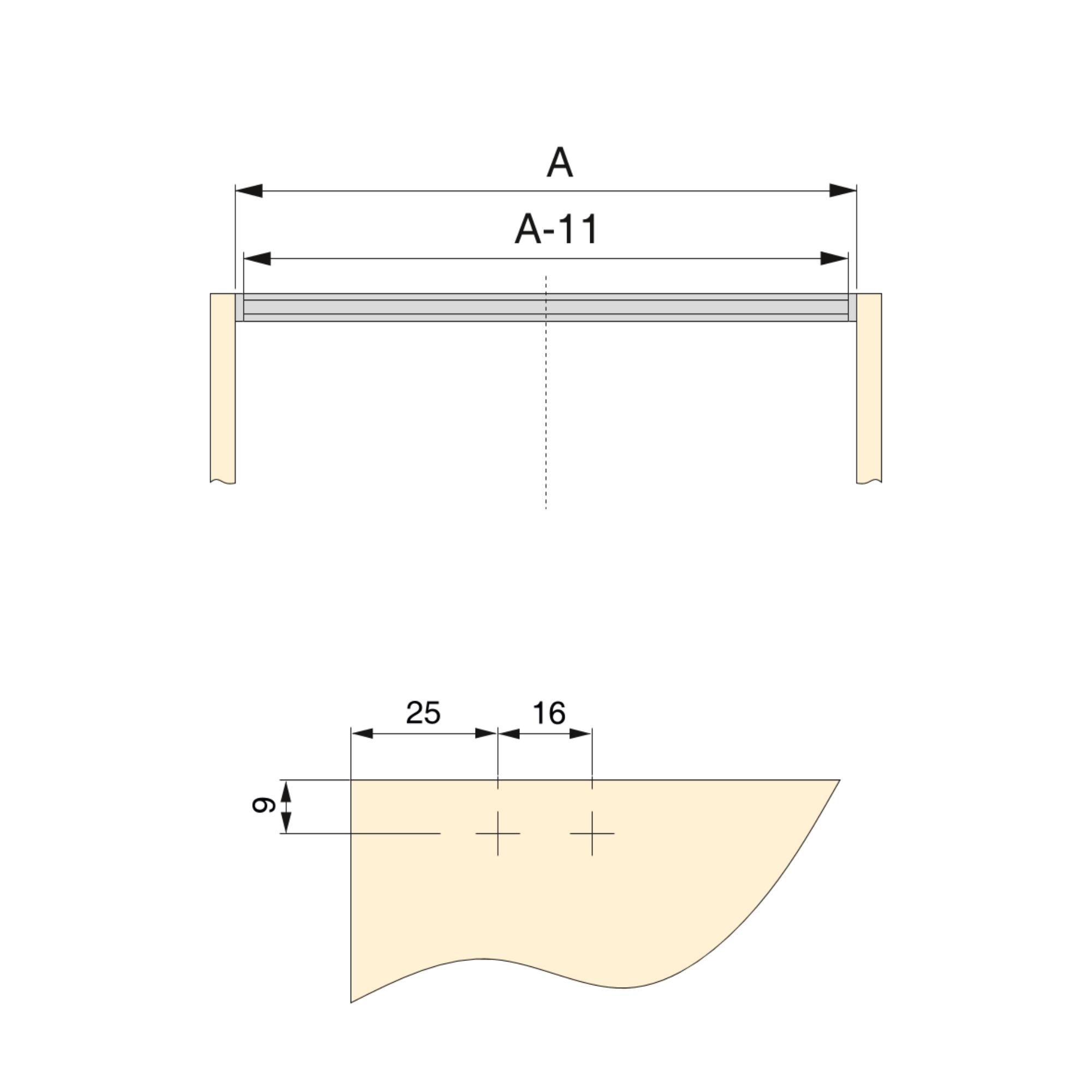 Kit de perfil Albeam para móveis de cozinha, Aparafusar, Anodizado mate, Alumínio e Plástico - Image 6