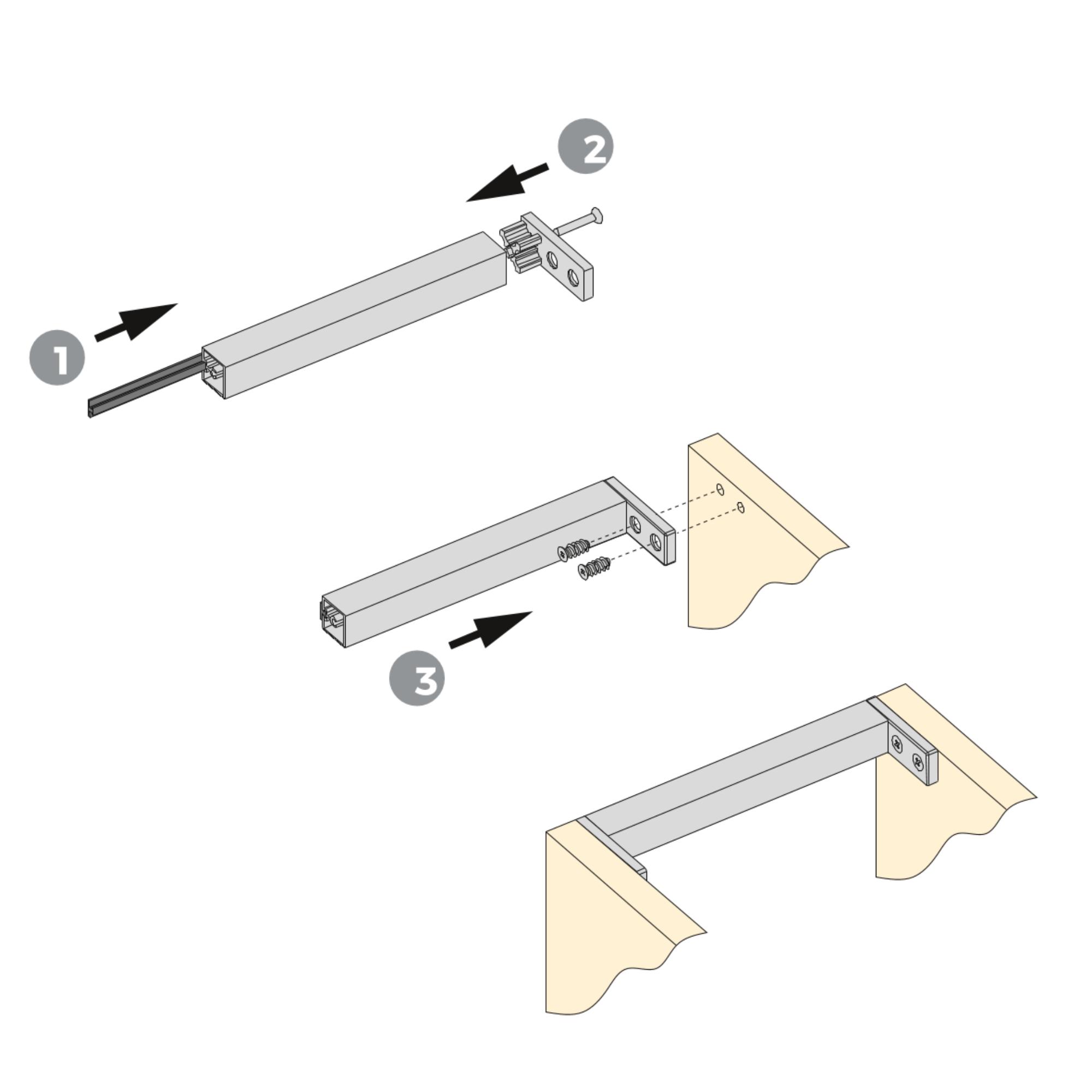 Kit de perfil Albeam para móveis de cozinha, Aparafusar, Anodizado mate, Alumínio e Plástico - Image 8