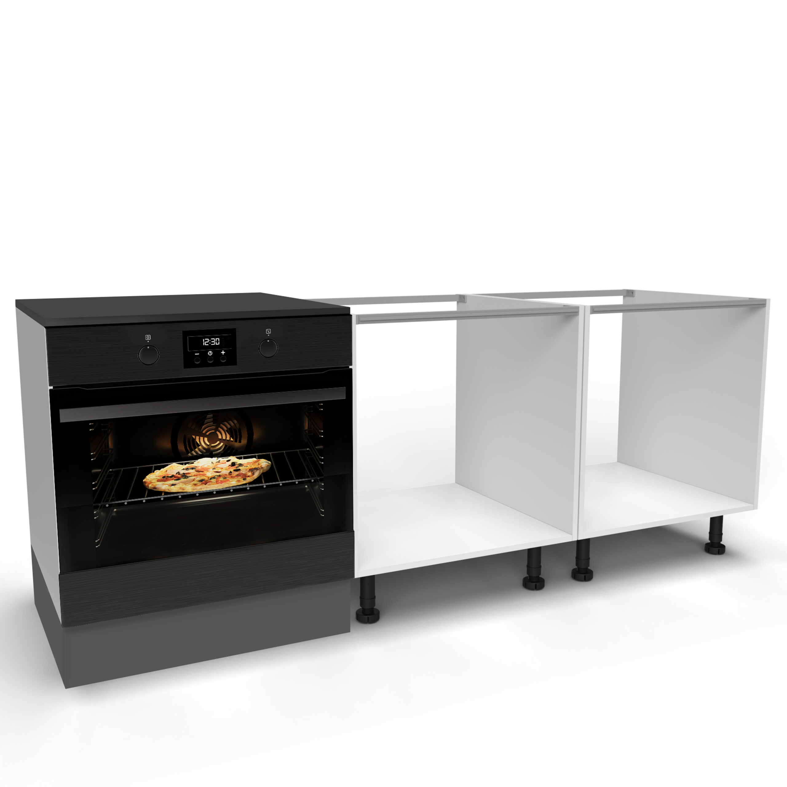 Kit de perfil Albeam para móveis de cozinha, Aparafusar, Anodizado mate, Alumínio e Plástico - Image 2