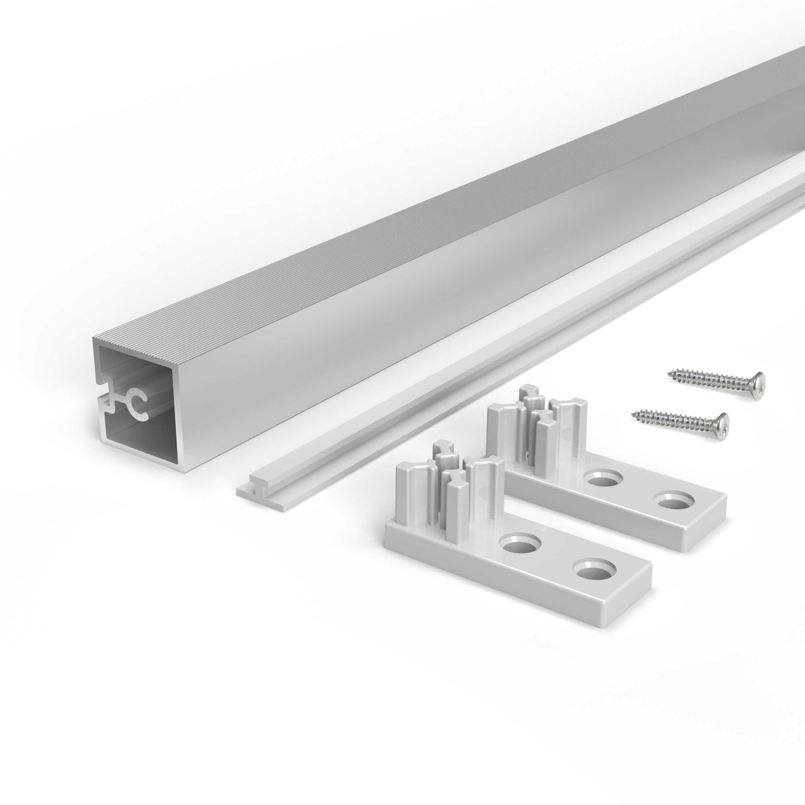 Kit de perfil Albeam para móveis de cozinha, Aparafusar, Anodizado mate, Alumínio e Plástico - FCL