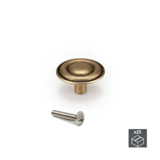Puxador para móvel Luanda, Zamak, Ouro velho, 25 ud.