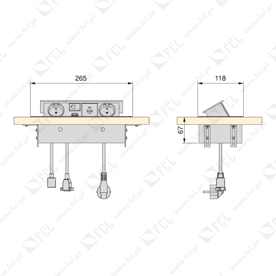 Bloco de tomadas Atom 26 A+C 2- FCL