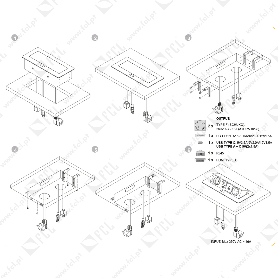 Bloco de tomadas Atom 26 A+C 2- FCL