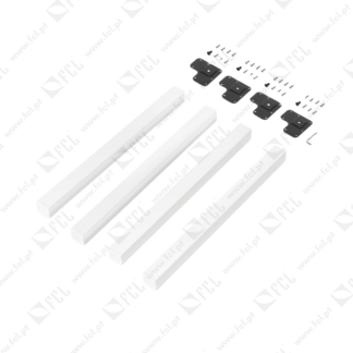 Lote de 4 patas quadradas para mesa 50x50mm Branco - FCL