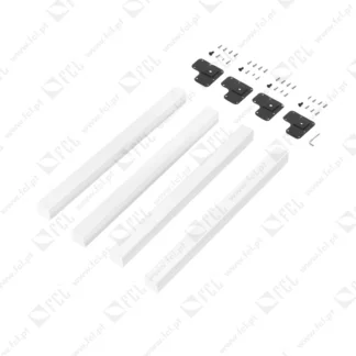 Lote de 4 patas quadradas para mesa 50x50mm Branco - FCL