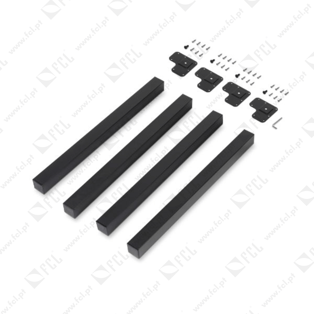 Lote de 4 patas quadradas para mesa 50x50mm Preto - FCL