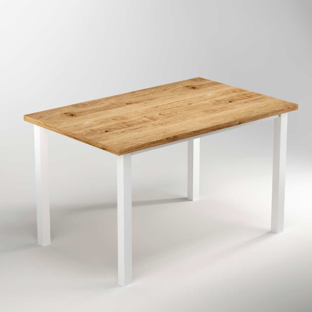 Patas quadradas e estrutura para mesa 50x50mm, 1150x750mm Pintado branco - FCL