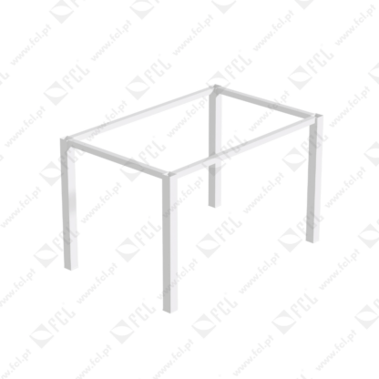 Patas quadradas e estrutura para mesa 50x50mm, 1150x750mm Pintado branco - FCL