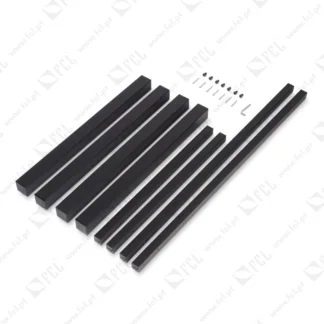 Patas quadradas e estrutura para mesa 50x50mm, 1150x750mm Pintado preto - FCL