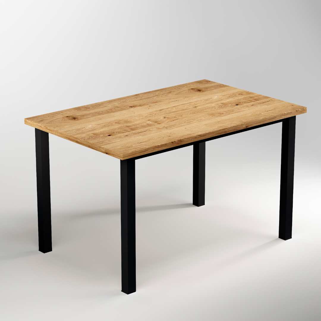 Patas quadradas e estrutura para mesa 50x50mm 1150x750mm Pintado preto - FCL