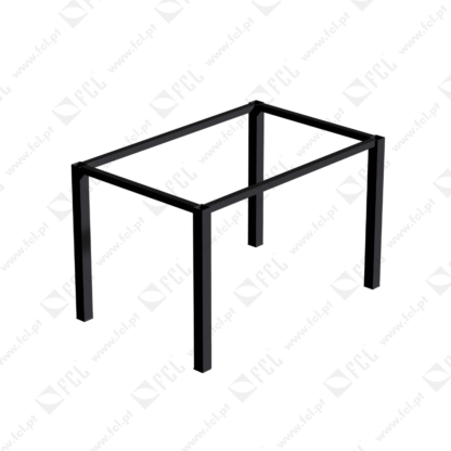 Patas quadradas e estrutura para mesa 50x50mm, 1150x750mm Pintado preto - FCL