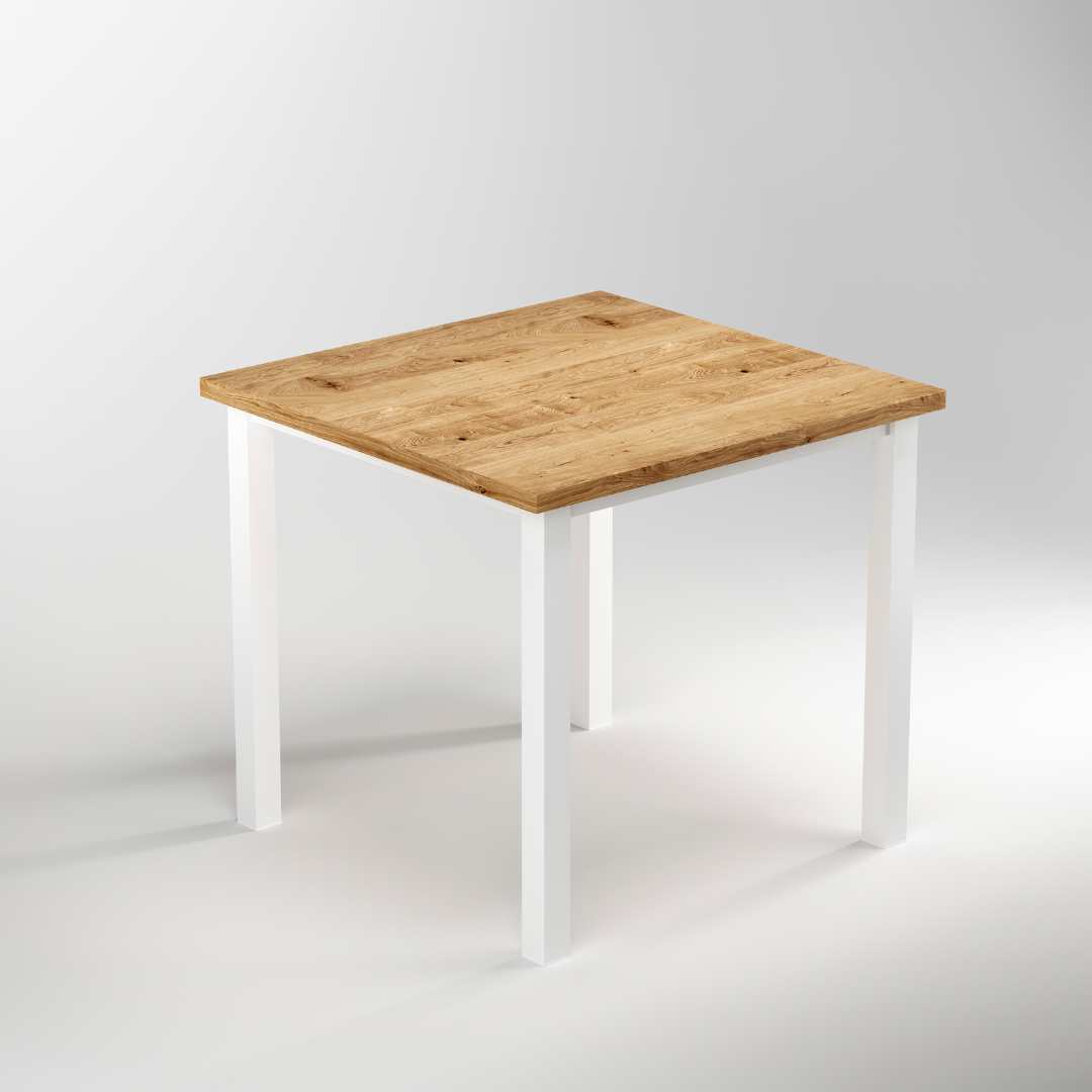 Patas quadradas e estrutura para mesa 50x50mm 750x750mm Pintado branco - FCL