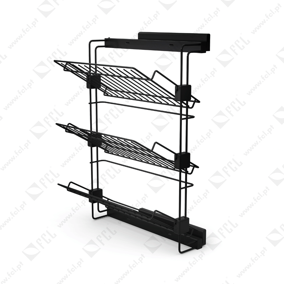 Sapateira lateral extraível Direita, preto texturado - FCL