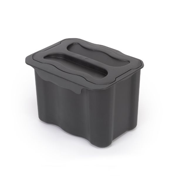 Balde do lixo auxiliar de reciclagem Recycle 5L para cozinha, cinza antracite