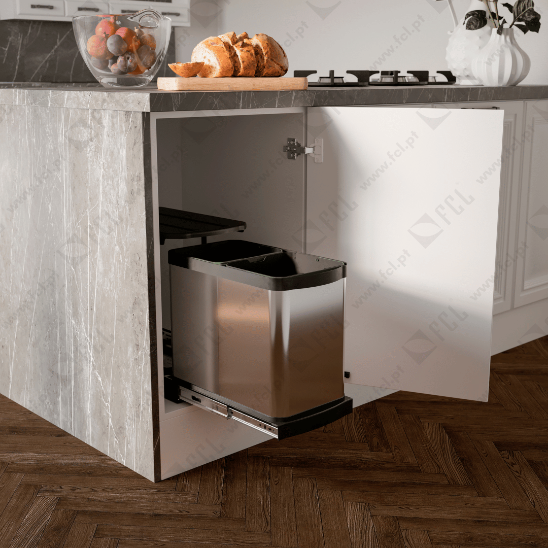 Balde do lixo Recycle inox - FCL