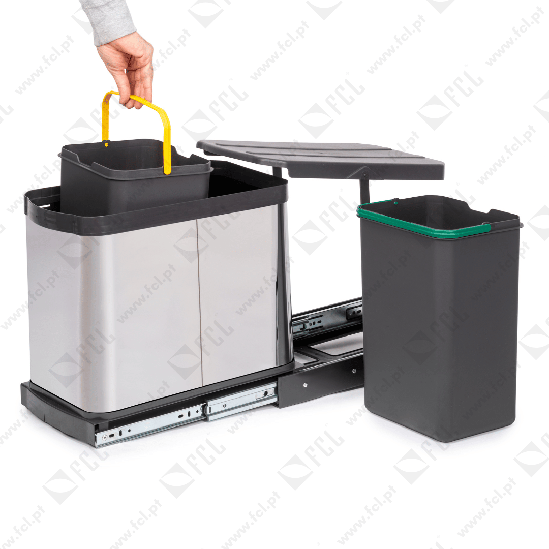 Balde do lixo Recycle inox - FCL