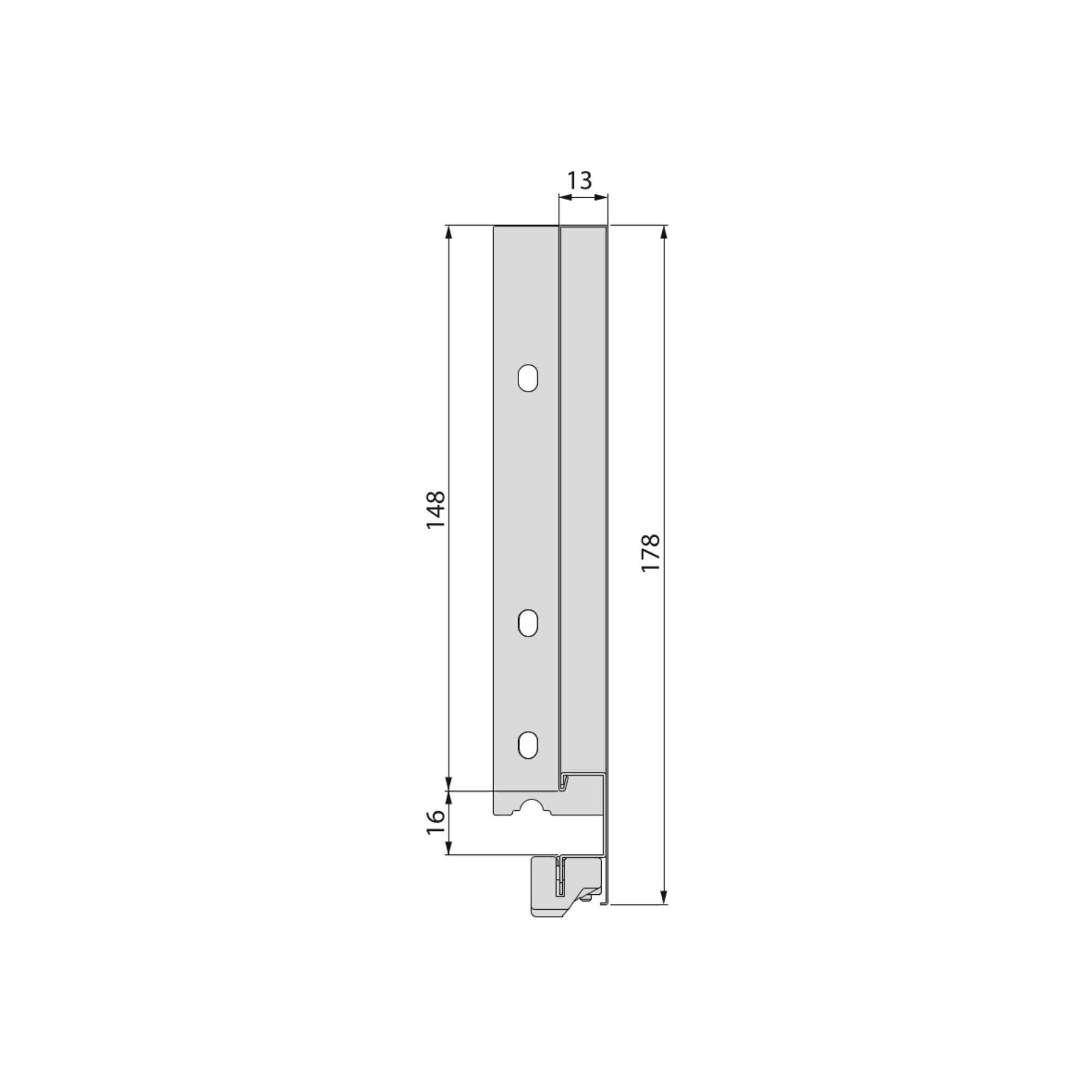 Gaveta exterior Vertex 60 kg, profundidade 500 mm, Aço - Image 2