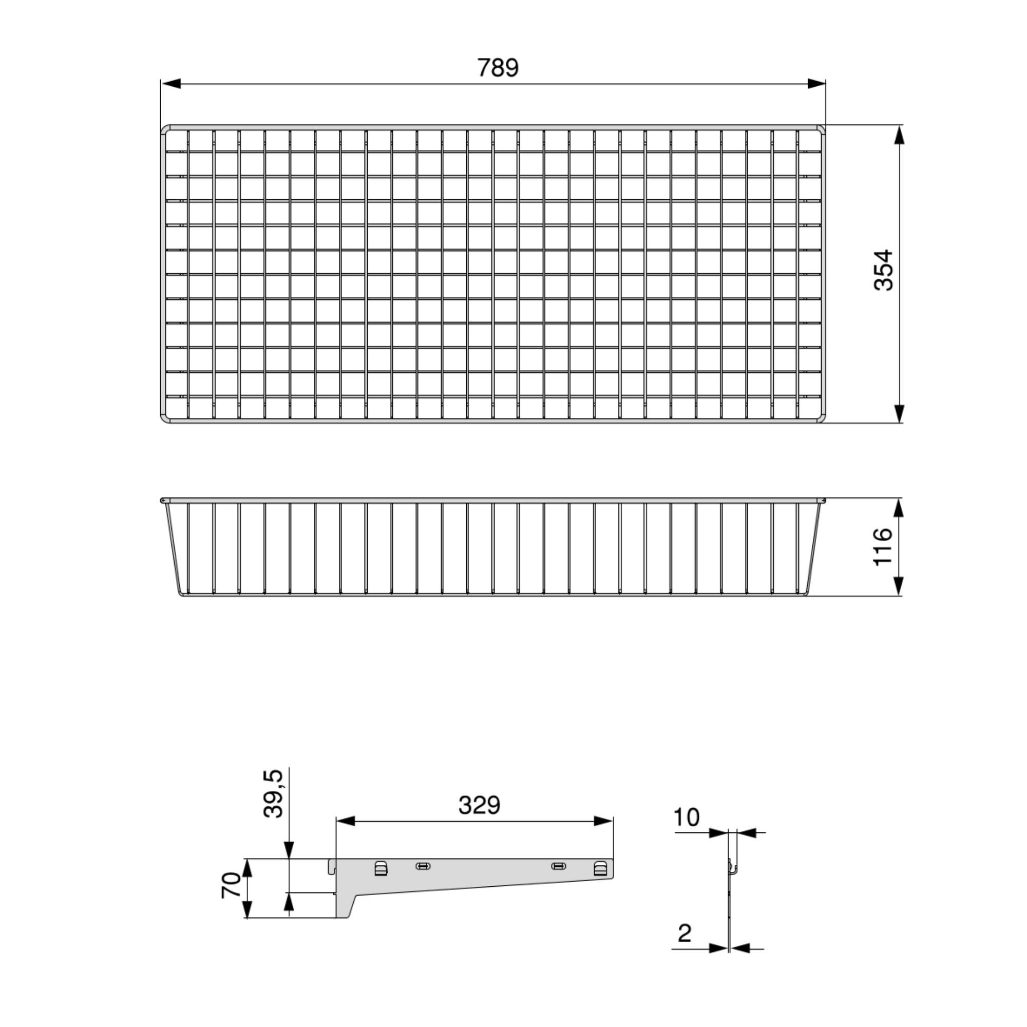 Cestos aramados e suportes Jagmet, Pintado branco, Aço, 1 kit - Image 7