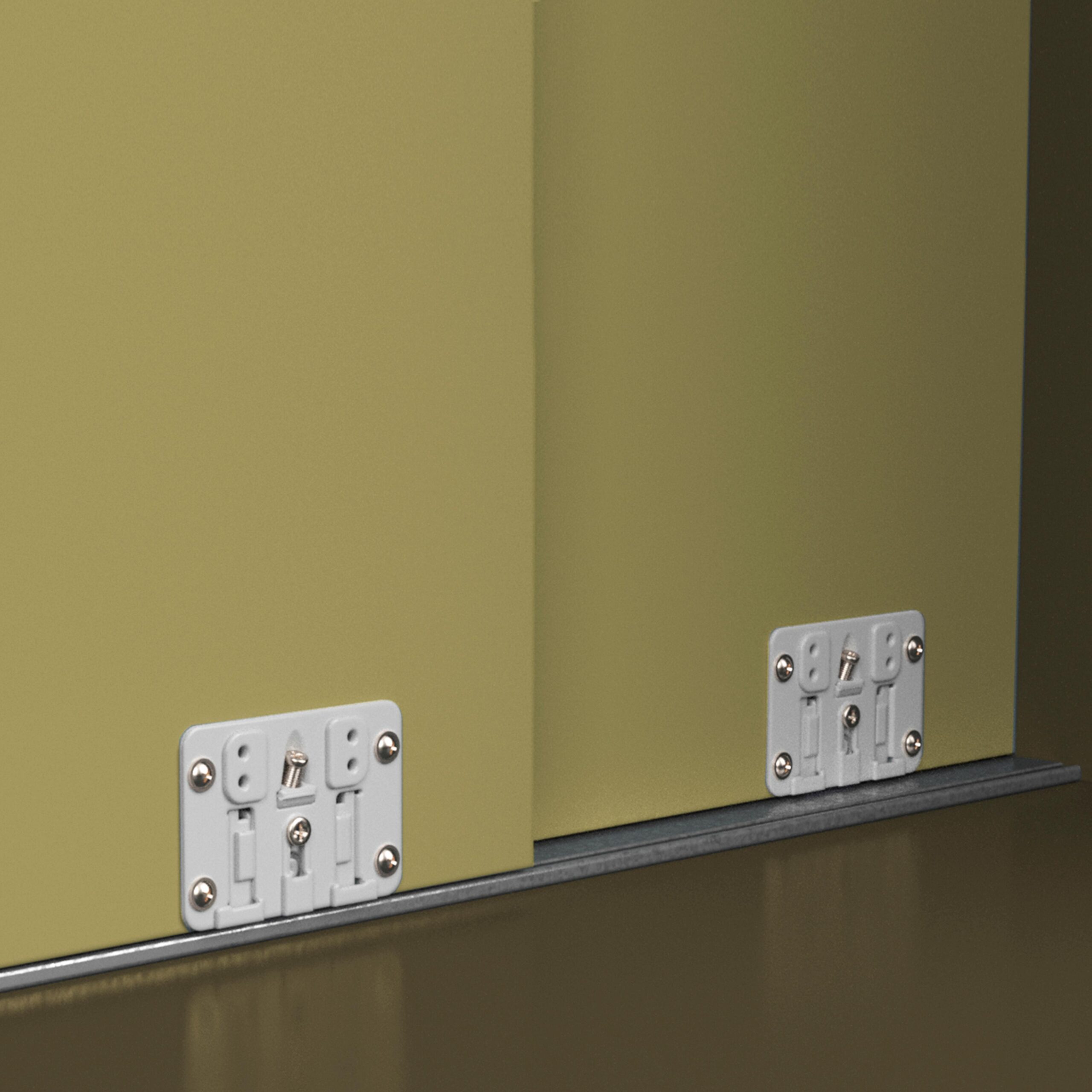 Sistema Flow montado na superfície em formato de kit para um roupeiro com 2 portas de correr de madeira suspensas - Image 4