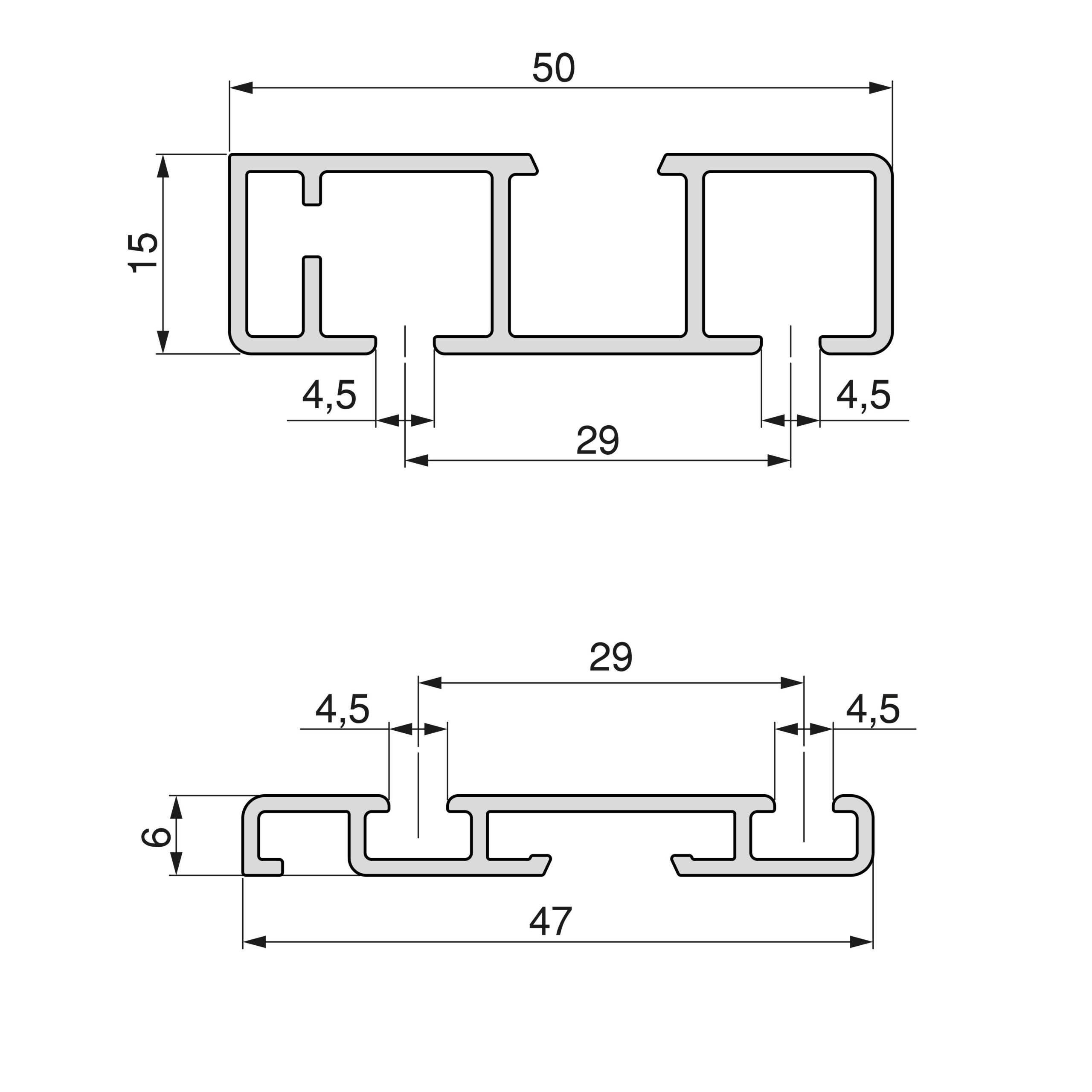 Sistema Flow montado na superfície em formato de kit para um roupeiro com 2 portas de correr de madeira suspensas - Image 6