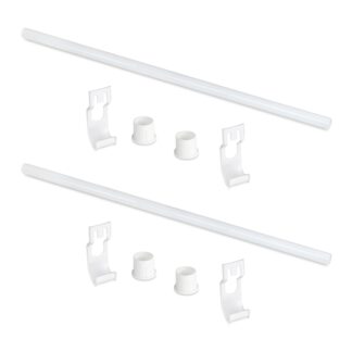 Varões para roupeiro Jagmet, Pintado branco, Aço, 1 kit - FCL