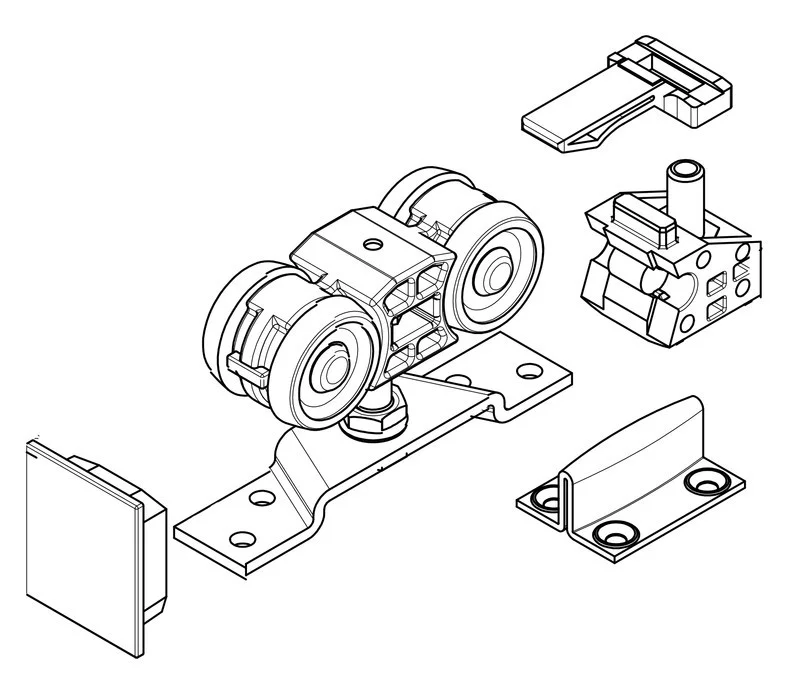 Kit para porta dupla de correr mod.112837 - Image 2