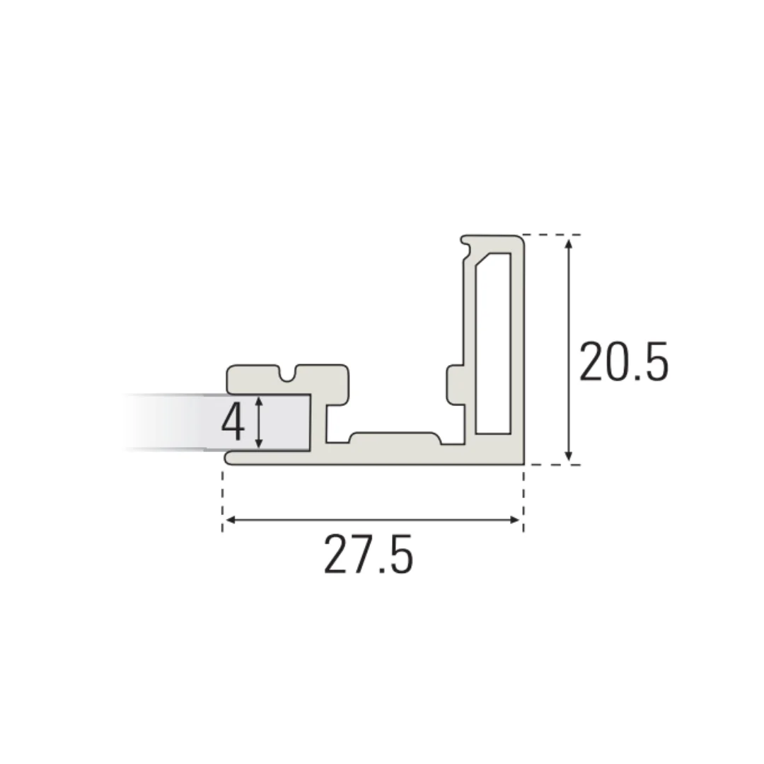 CALF24606 - PERFIL ALUM. 27.520.5mm F24606 -- FCL