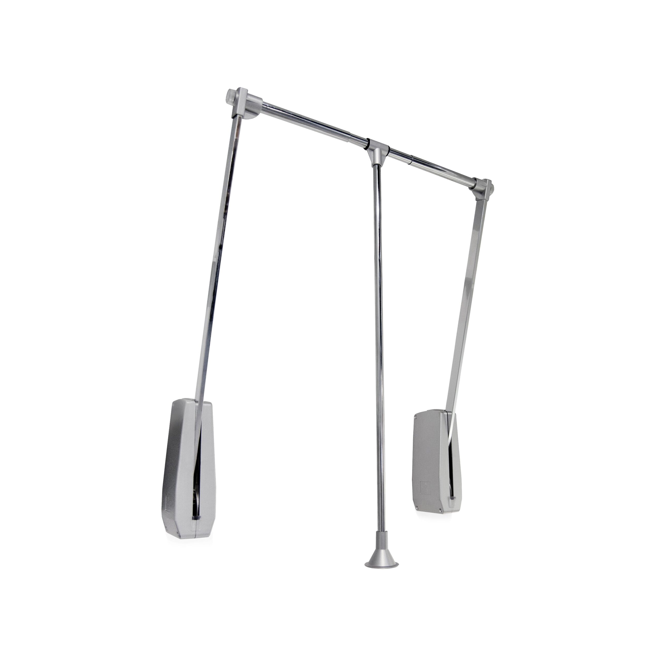 Varão basculante para roupeiro Hang de fixação à parede, 600-830, Cromado, Aço e Plástico - FCL