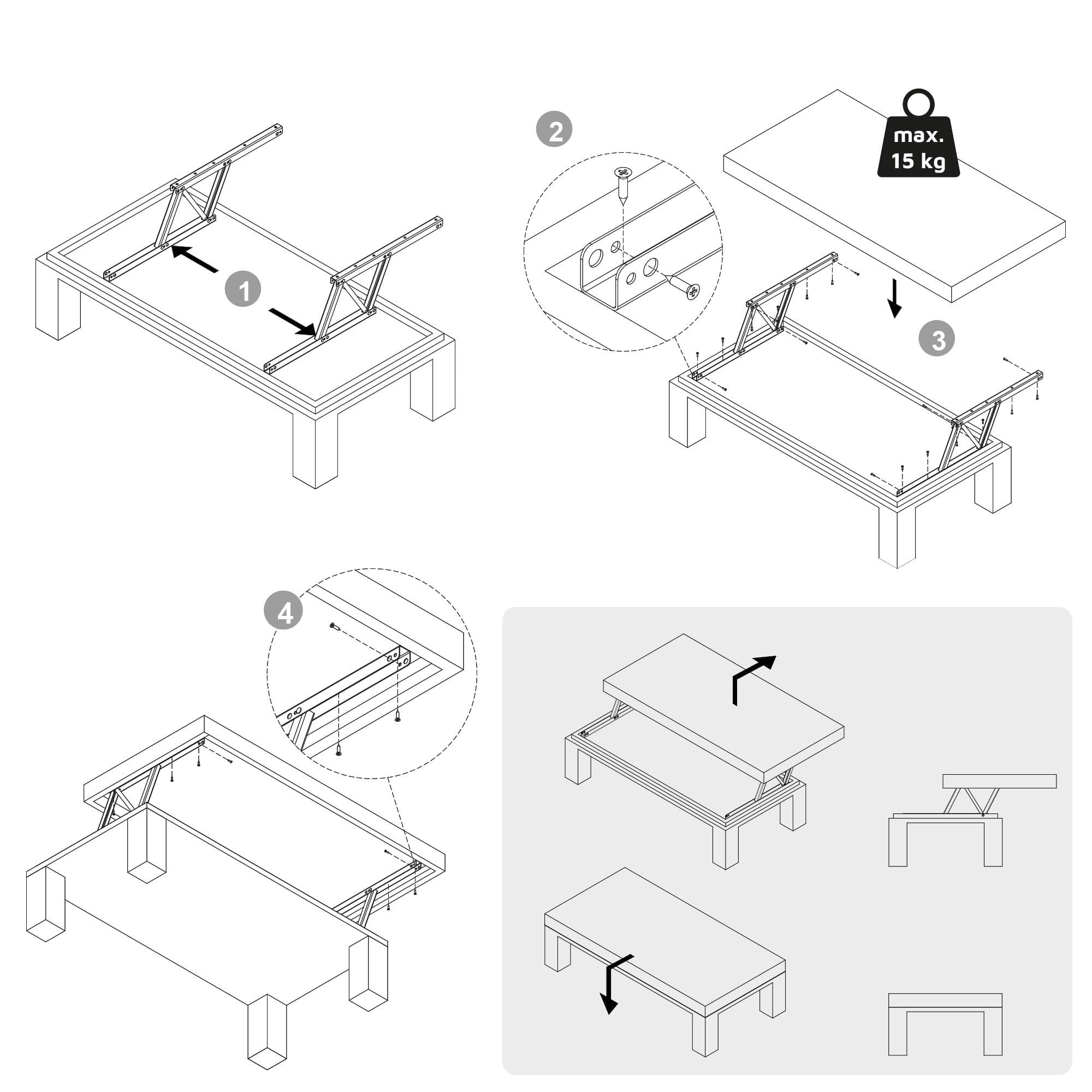 jogo de mecanismos elevatórios - FCL