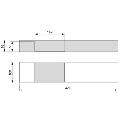 Organizador Orderbox para gavetas, 100x470 mm f2- FCL