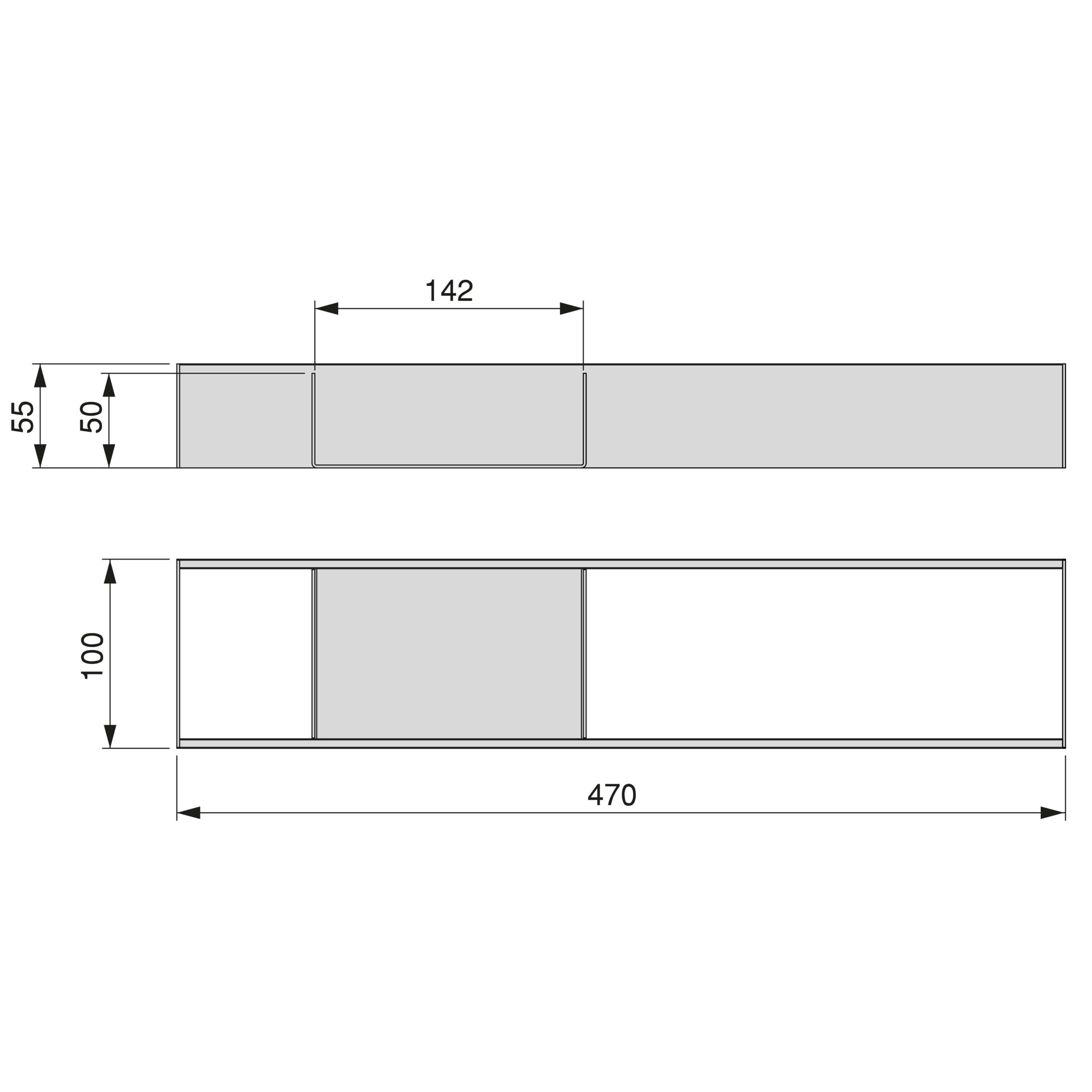 Organizador Orderbox para gavetas, 100x470 mm f2- FCL
