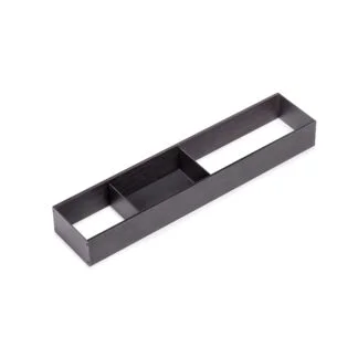 Organizador Orderbox para gaveta, Cinza antracite, Aço e Madeira - 100mm, 470