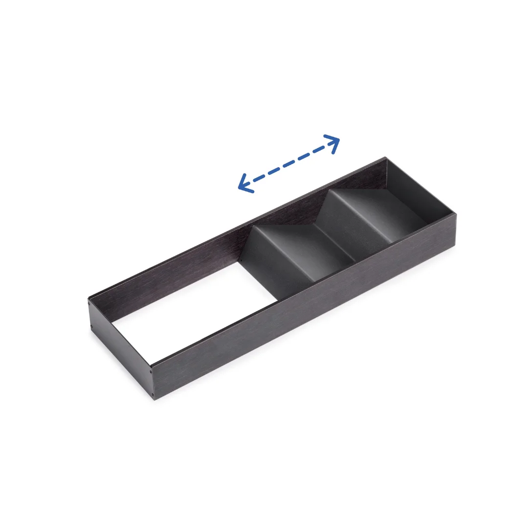 Organizador inclinado Orderbox para gaveta, 150x470 mm, Cinza antracite, Aço e Madeira - Image 4