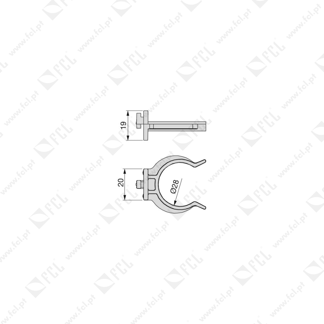 Grampo de rodape Line 2 e Plasline, medidas - FCL