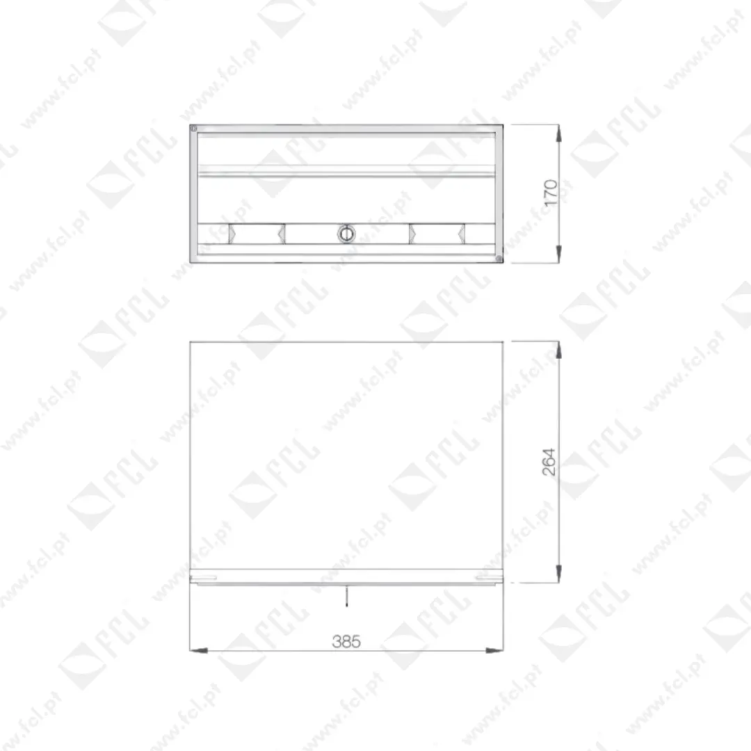 Caixa de correio com 1 face ref.J6550.1F, medidas - fcl