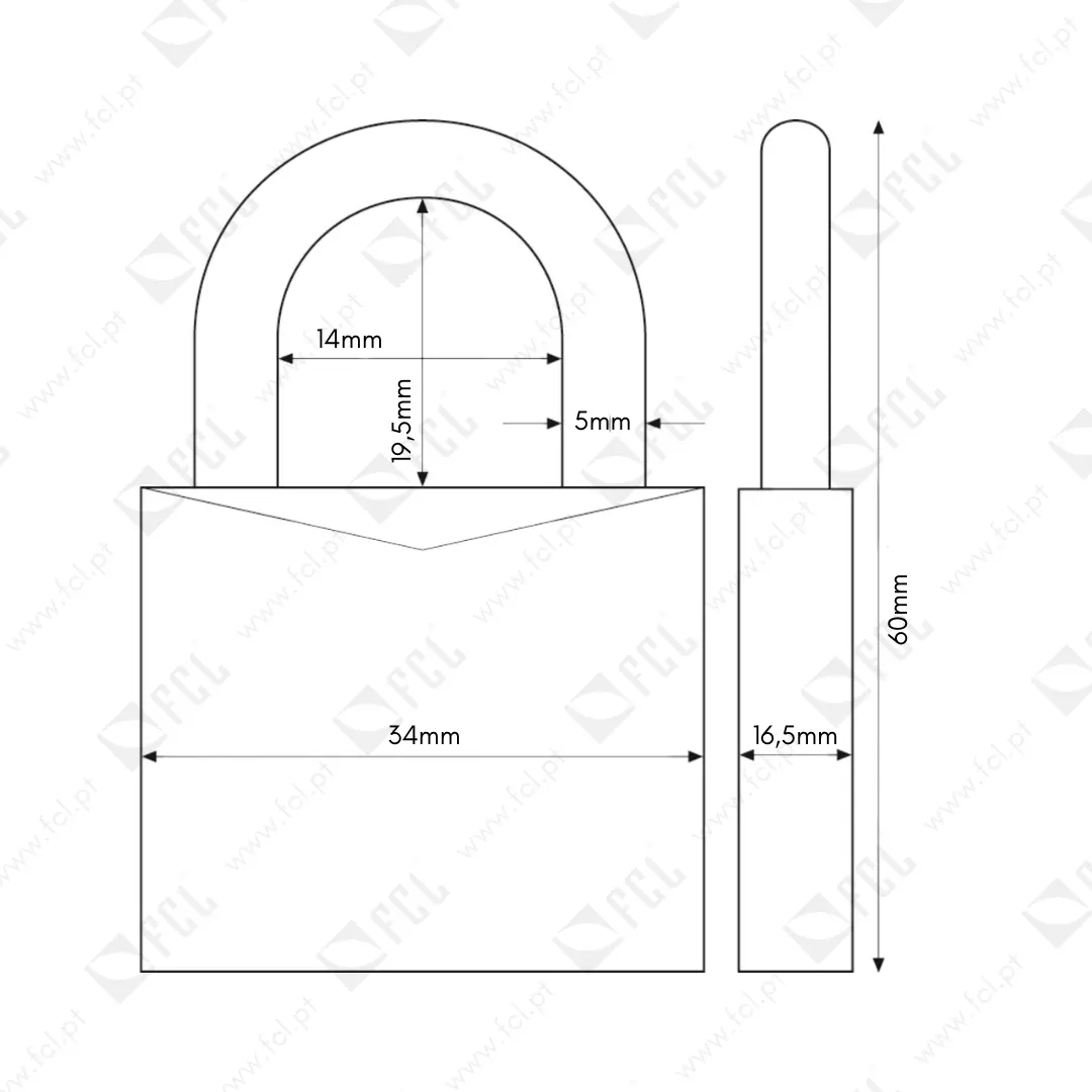 Cadeado de combinação Abus 155/30 medidas - FCL